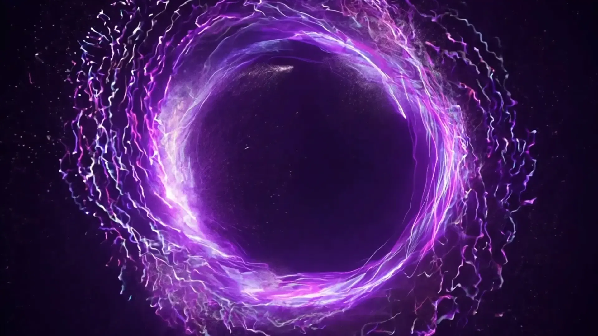 Radiant Purple Light Ring Logo Animation Background for Sci-Fi Themes